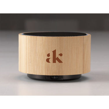 Logo trade corporate gift photo of: Wave Bamboo Wireless Speaker