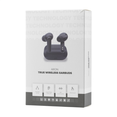 Logo trade promotional gift photo of: Aron TWS Wireless Earbuds in Charging Case