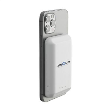 Logo trade promotional items image of: Force Magnetic RCS Recycled Wireless Powerbank 5000