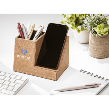Logotrade corporate gift picture of: Ecork Pen Holder Wireless Charger