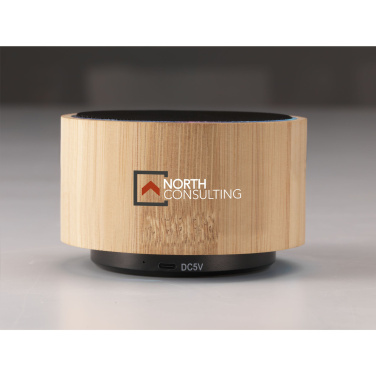 Logotrade advertising products photo of: Wave Bamboo Wireless Speaker