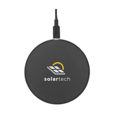 Logo trade business gifts image of: Tecco GRS Recycled Alu 15W Wireless Charger