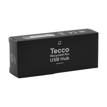 Logo trade business gifts image of: Tecco GRS Recycled Alu USB Hub