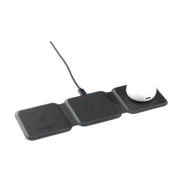 Logo trade promotional gifts image of: TriCharge RCS  Recycled PU Wireless Charger