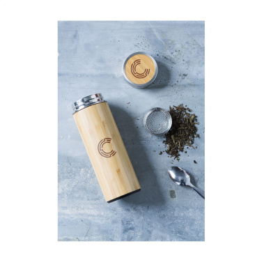 Logo trade promotional merchandise image of: Osaka 360 ml bamboo thermo bottle/thermo cup