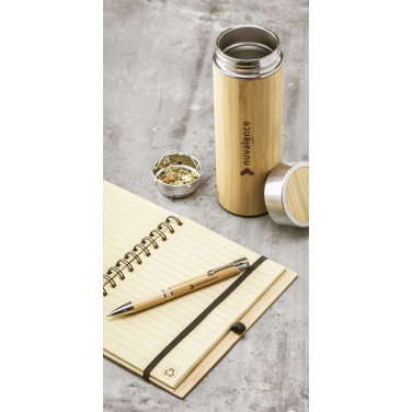 Logotrade advertising product image of: Osaka 360 ml bamboo thermo bottle/thermo cup