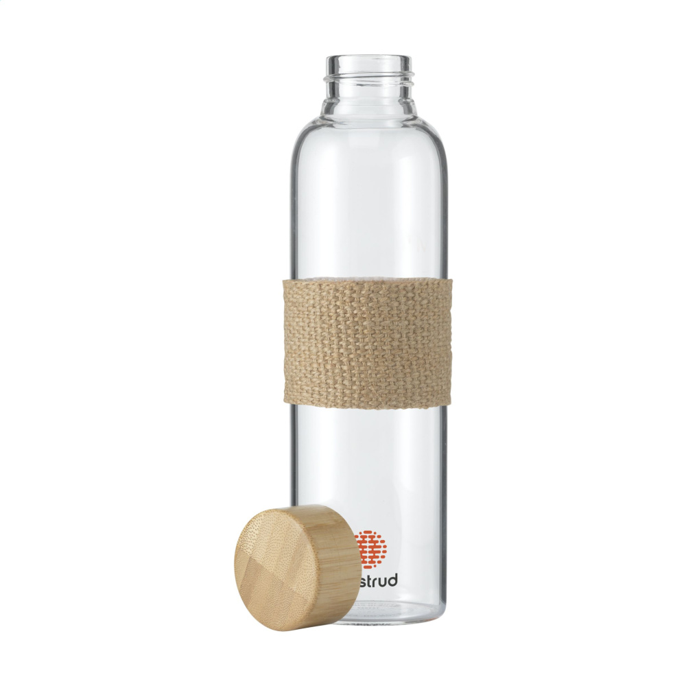 Logotrade promotional products photo of: Senga Glass Bamboo 500 ml drinking bottle