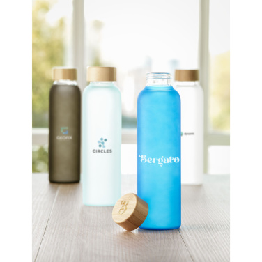 Logotrade promotional gift picture of: Frosty Glass Bottle 550 ml drinking bottle