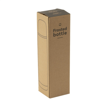 Logo trade promotional merchandise image of: Frosted Bottle RCS Recycled Steel 500 ml thermo bottle