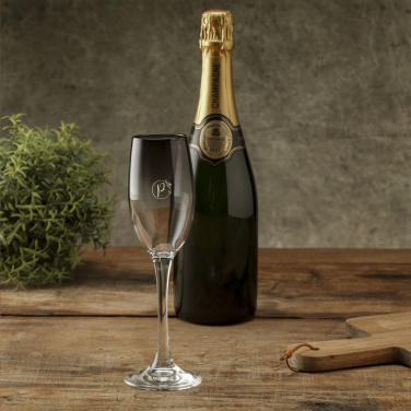 Logo trade promotional giveaways image of: Smokey Champagne glass 180 ml