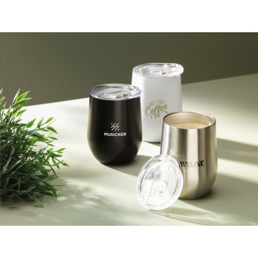 Logo trade promotional product photo of: Huevo RCS Recycled Steel Cup 350 ml thermo cup