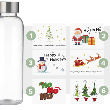 Logo trade promotional items picture of: Senga GRS RPET Bottle 500 ml X-Mas