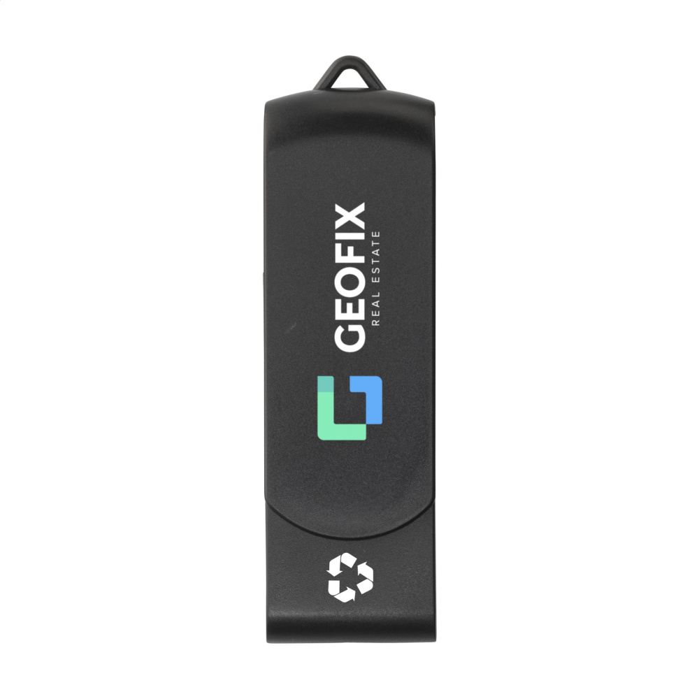 Logo trade corporate gifts picture of: USB Twist Recycle 64 GB