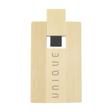 Logo trade promotional item photo of: CreditCard USB Bamboo 8 GB