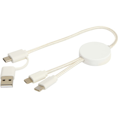 Logotrade advertising product image of: Citala 5-in-1 recycled plastic 30 cm data sync and 27W fast charge cable
