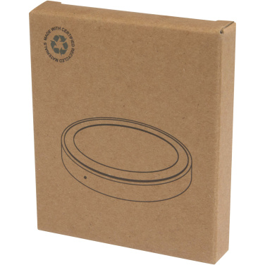 Logo trade promotional merchandise photo of: Freal 15W recycled plastic wireless charging pad