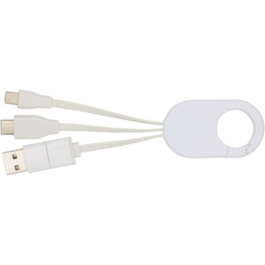 Logo trade promotional item photo of: Troop 4-in-1 recycled plastic charging cable