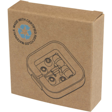 Logo trade promotional gifts picture of: Baekdu wired Type-C headset with recycled plastic storage box
