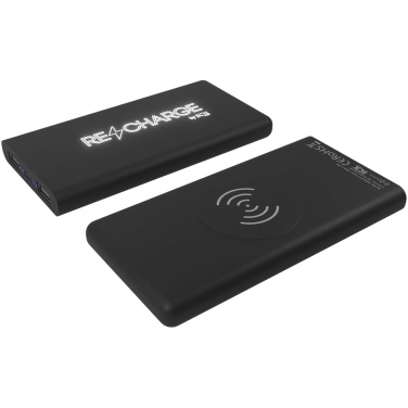 Logotrade business gift image of: SCX.design P40 10.000 mAh light-up wireless rubber power bank