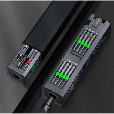 Logo trade promotional merchandise image of: SCX.design T20 30-piece screwdriver and repair set in aluminium case