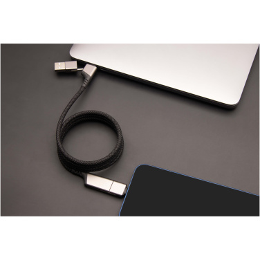 Logotrade promotional merchandise photo of: SCX.design C52 100W 4-in-1 rPET magnetic ultra fast charging cable 