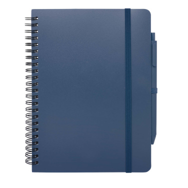Logo trade promotional product photo of: Thalaasa A5 ocean-bound hard cover notebook with ballpoint pen (black ink)