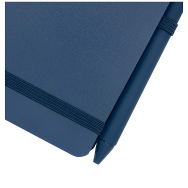 Logo trade promotional merchandise image of: Thalaasa A6 hard cover ocean-bound notebook with ballpoint pen (black ink)