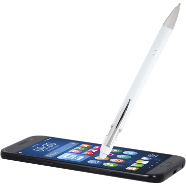 Logo trade advertising products picture of: Kish ballpoint pen with silver finish (blue ink)