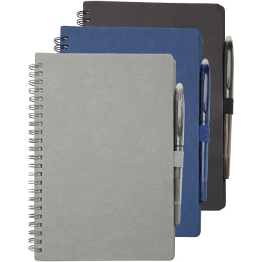 Logotrade promotional products photo of: Slate reusable soft cover notebook and pen set (black ink)