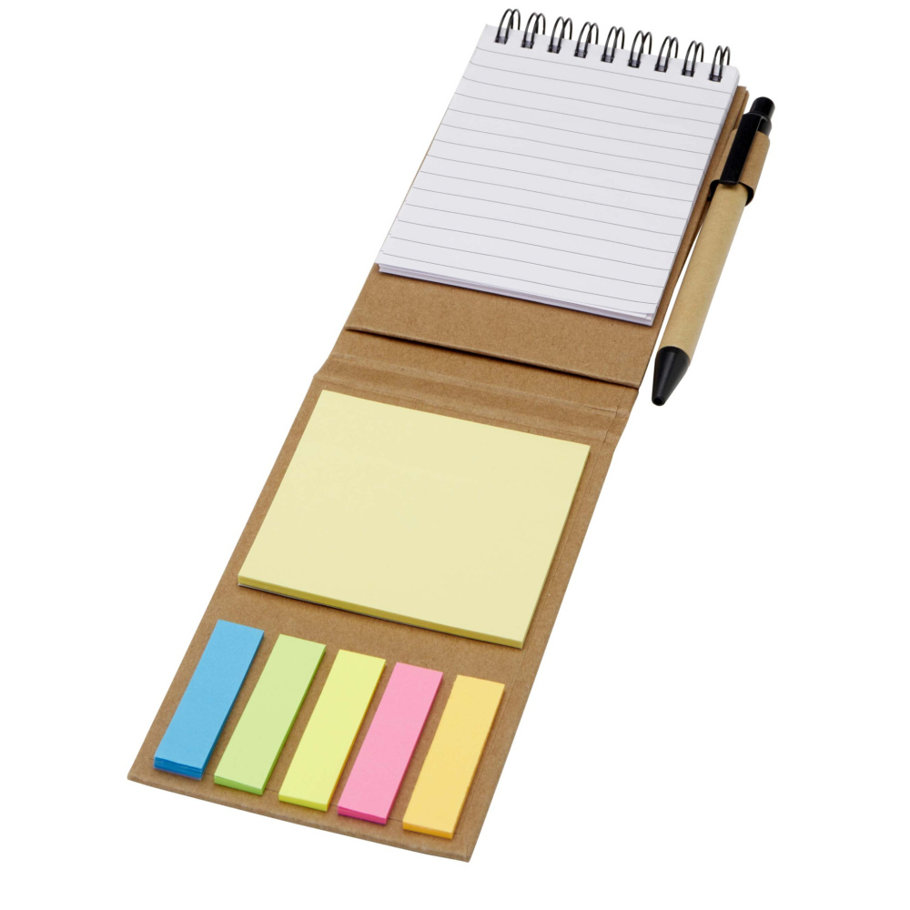 Logotrade promotional product picture of: Flipper sticky notepad with ballpoint pen (black ink)