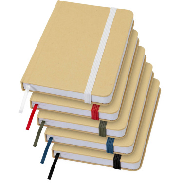 Logo trade promotional merchandise photo of: Reed A6 recycled hard cover notebook with plain pages