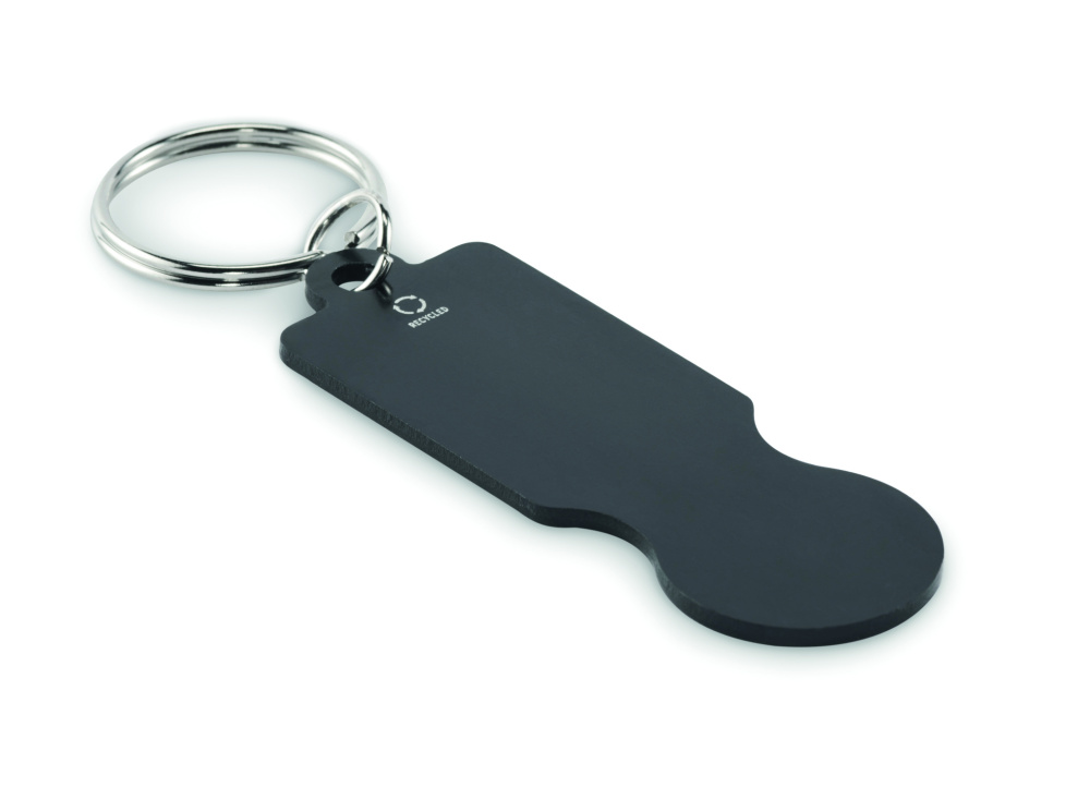 Logo trade promotional product photo of: Key ring with trolley token