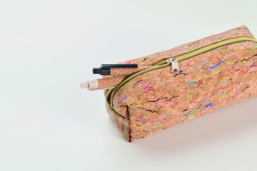 Logo trade promotional gifts image of: Coloured cork pencil case