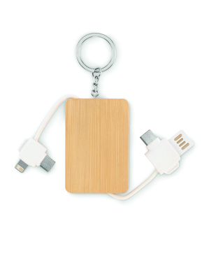 Logo trade promotional merchandise picture of: Key ring charging cable