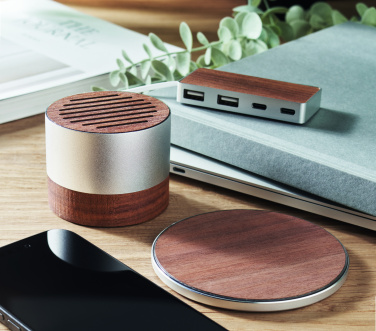 Logo trade promotional products image of: Recycled aluminium speaker