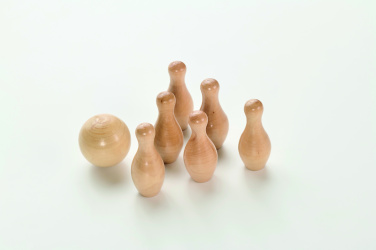 Logotrade promotional item picture of: Mini pine wood bowling set