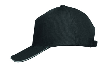 Logo trade promotional gifts image of: 5 panel LED cotton cap 220gr/m²