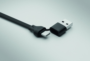 Logo trade promotional gift photo of: 60W cable keyring recycled ABS