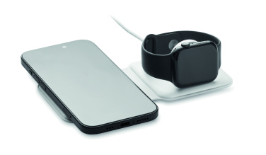 Logo trade promotional items image of: 2 in 1 foldable charger 15W