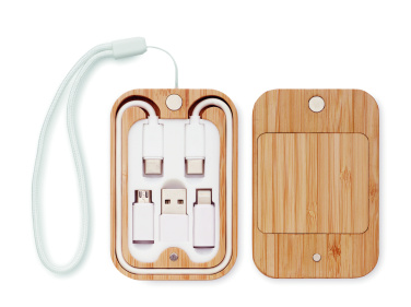 Logo trade promotional gift photo of: 15W wireless charger in bamboo