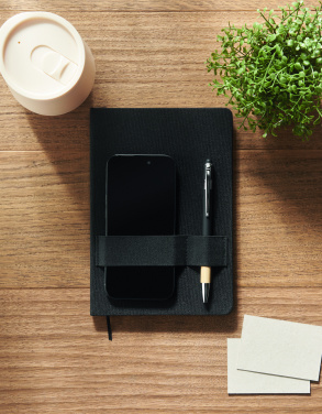 Logo trade promotional products picture of: A5 RPET notebook with pen