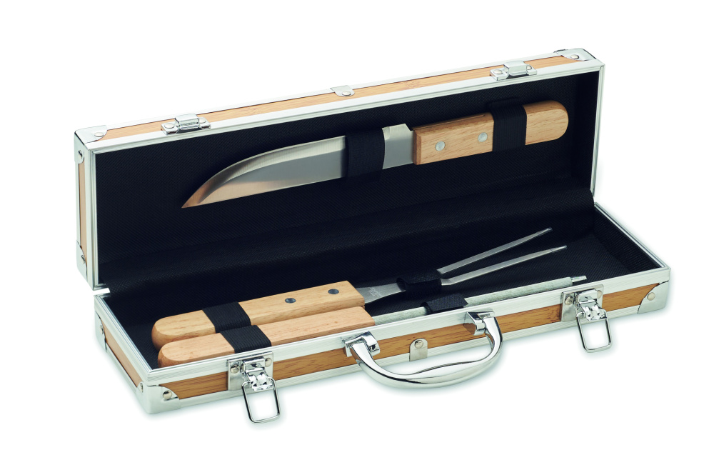 Logo trade corporate gifts image of: Stainless steel barbecue tools