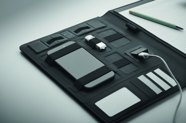 Logo trade business gifts image of: A4 folder and wireless charger