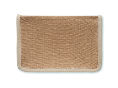 Logotrade business gift image of: Jute and canvas cooler bag 3L