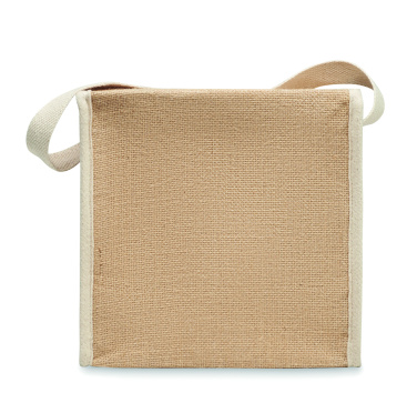 Logo trade promotional items picture of: Jute and canvas cooler bag 3L