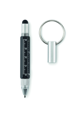 Logo trade promotional merchandise image of: Key ring with twist action pen