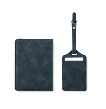 Logo trade promotional merchandise image of: Passport and luggage tag set