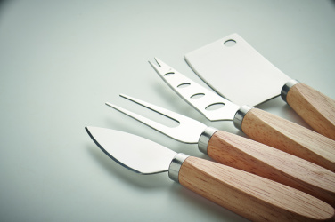Logo trade promotional giveaway photo of: Set of 4 cheese knives
