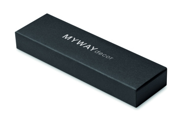 Logo trade promotional giveaways image of: Recycled aluminium pen set