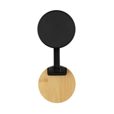 Logo trade corporate gift photo of: Magmount RCS recycled plastic and bamboo phone stand